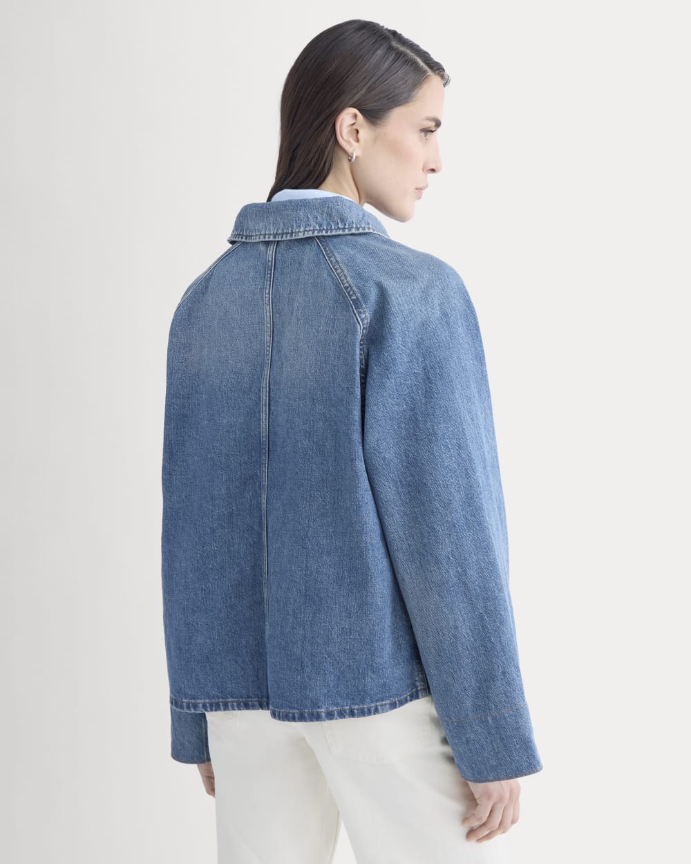 Cropped Denim Jacket | Medium Indigo