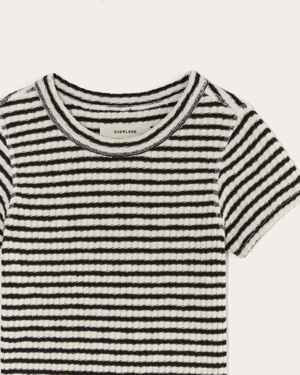 The Cozy Rib Tee | Black / Bone