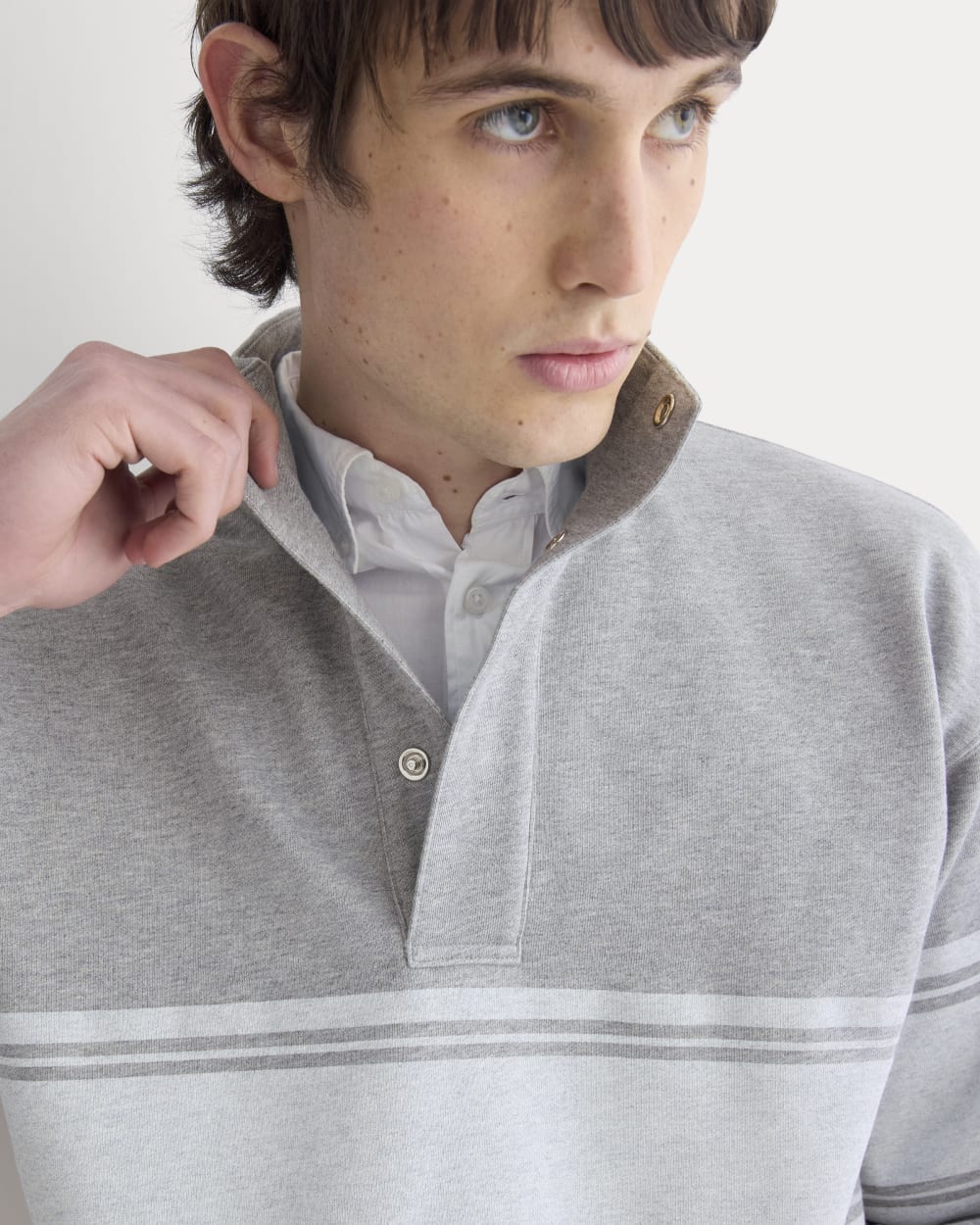 Off-Duty Terry Pullover | Vintage Heather Grey / Bone