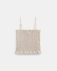 Gauze Smocked Cami | Birch