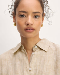 The Boyfriend Shirt in Linen | Cornstalk Chambray