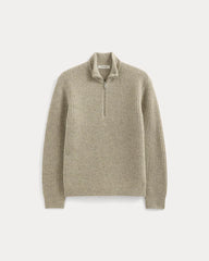 The Felted Merino Half-Zip Sweater | Heather Gravel Donegal