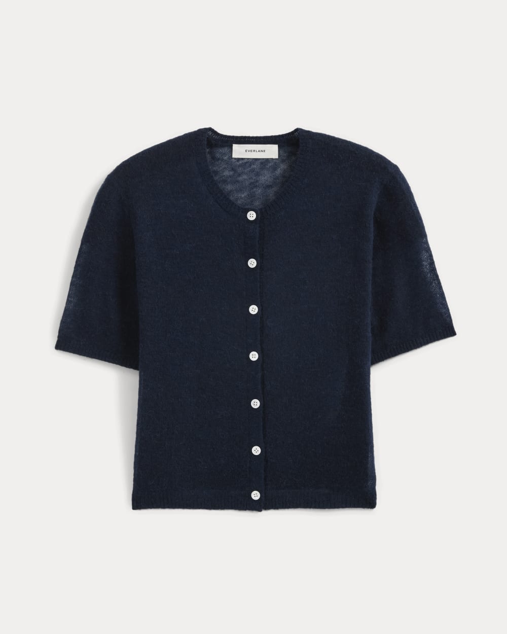 The Air Alpaca™ Short-Sleeve Cardigan | Navy