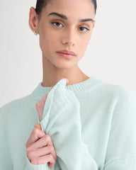 Cashmere Boyfriend Sweater | Chalk Blue