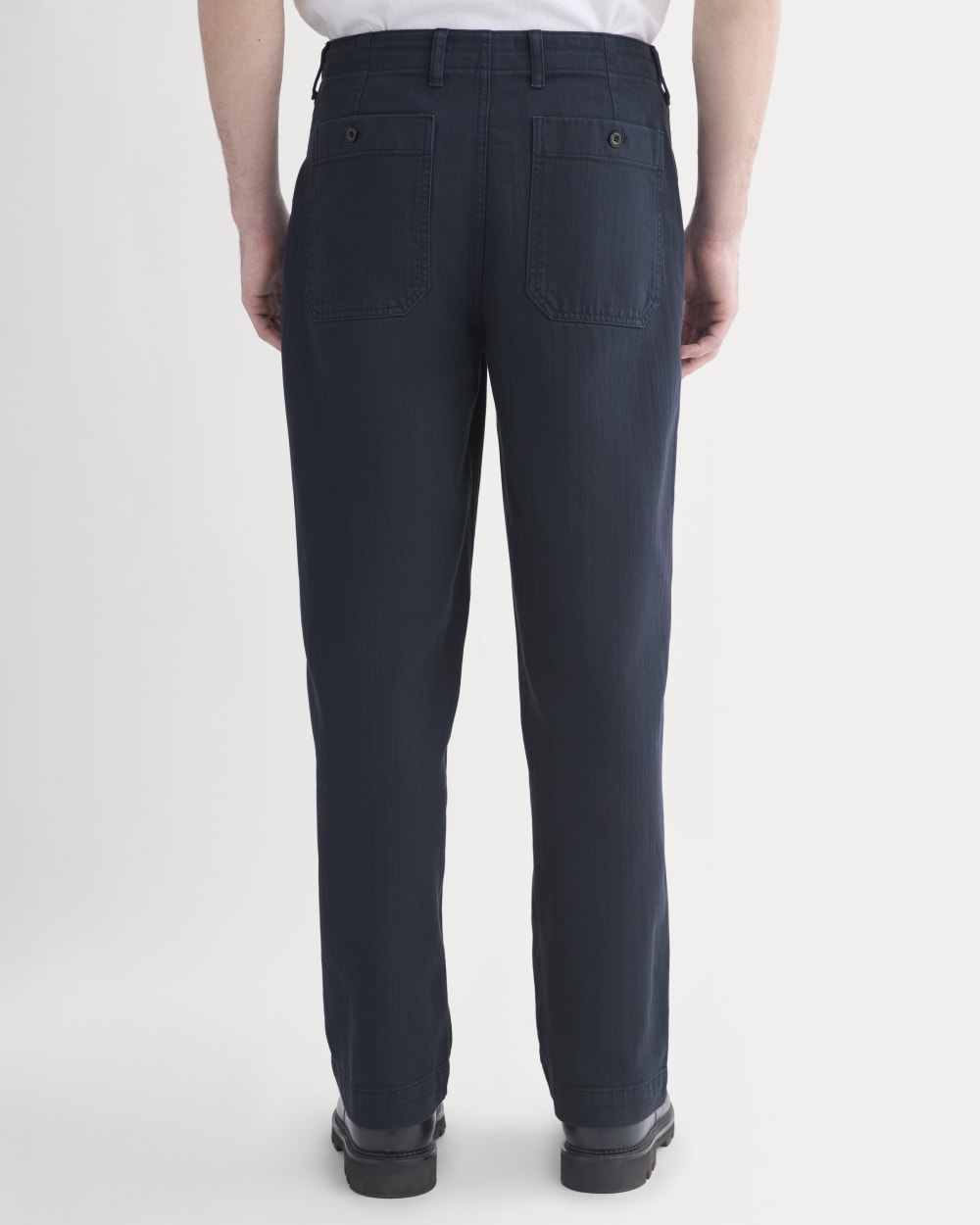 Relaxed Herringbone Fatigue Pants | Deep Navy