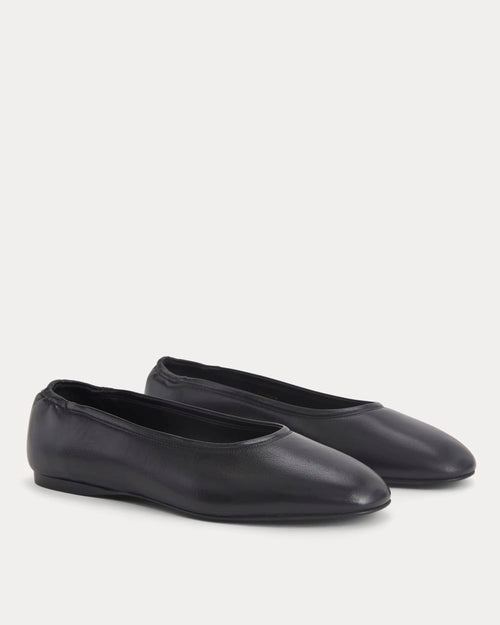 Made in Italy Flat | Black Leather
