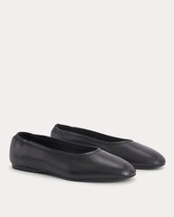 Made in Italy Flat | Black Leather