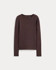 The Luxe Rib Long-Sleeve Crew | Coffee Bean