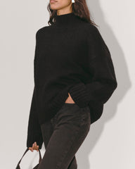 The Cloud Oversized Turtleneck | Black