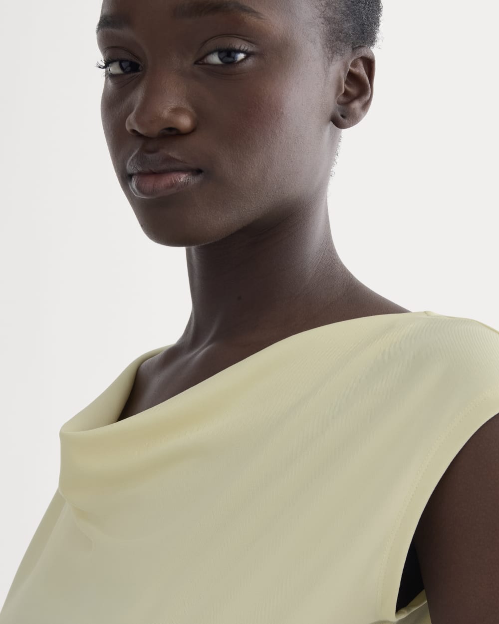The Draped Top in Butterknit | Light Yellow