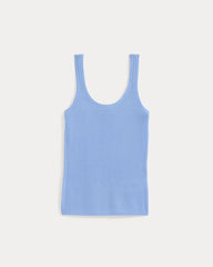 The Light Ribbed Cami in Ultrasoft Merino | Open Air Blue