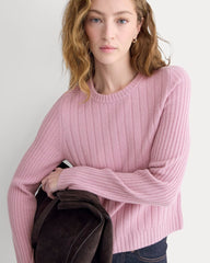 Mix Ribbed Crew in Cashmere | Lilac Crush