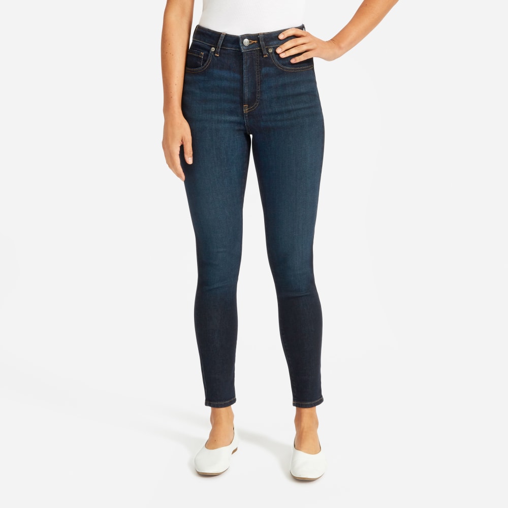 The Curvy Authentic Stretch High-Rise Skinny Jean | Dark Blue Wash | 28.5" Inseam