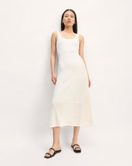 The Crochet Knit Tank Dress | Bone