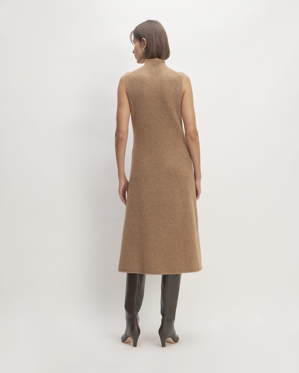 The Cozy-Stretch Sleeveless Midi Dress | Heathered Toasted Coconut