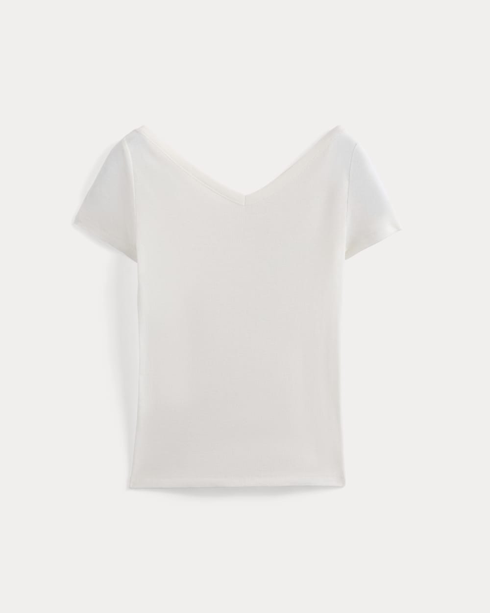 Tissue Short-Sleeve V-Neck Top | Bone