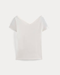 Tissue Short-Sleeve V-Neck Top | Bone