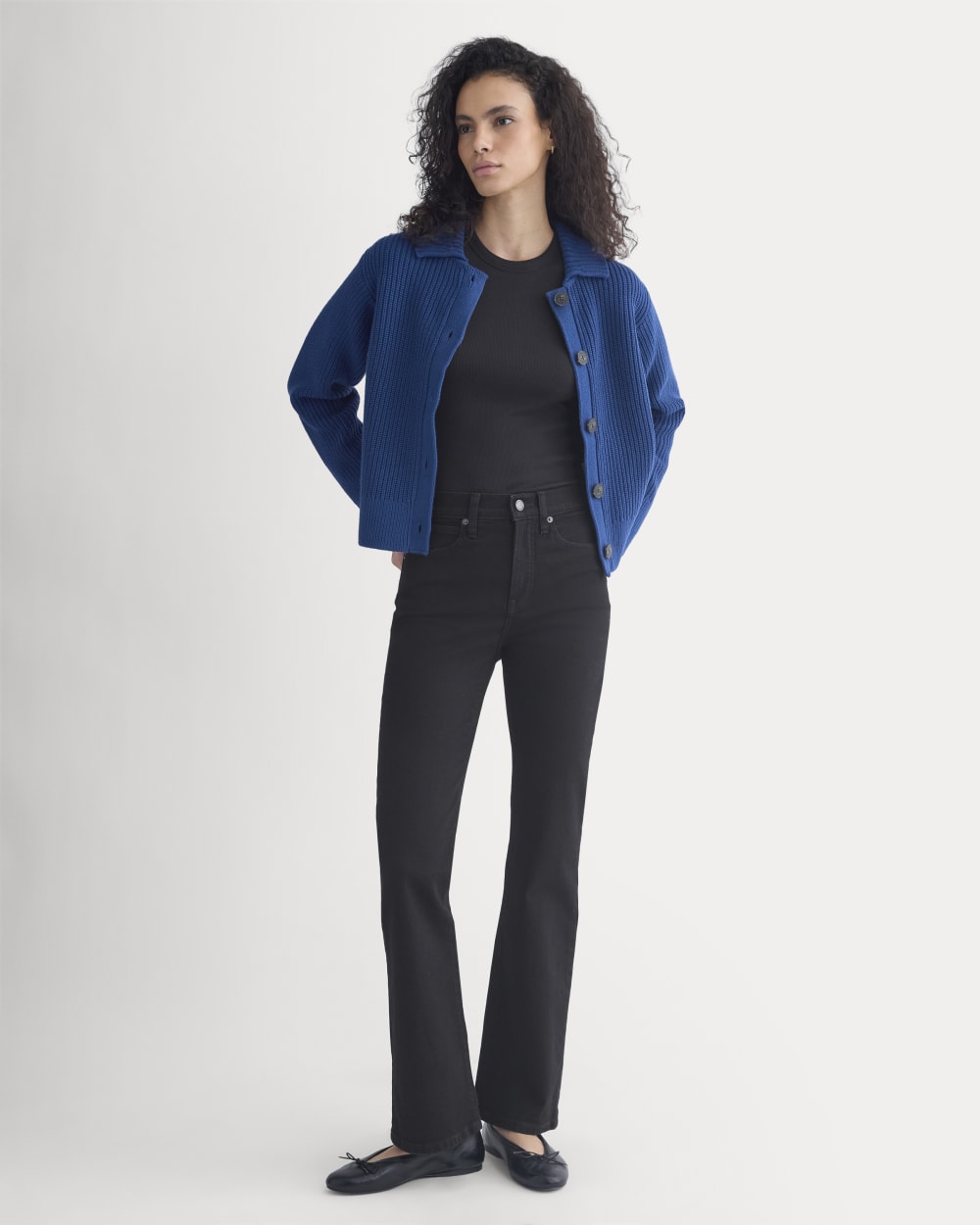 Shrunken Cardigan in Everyday Cotton | Estate Blue