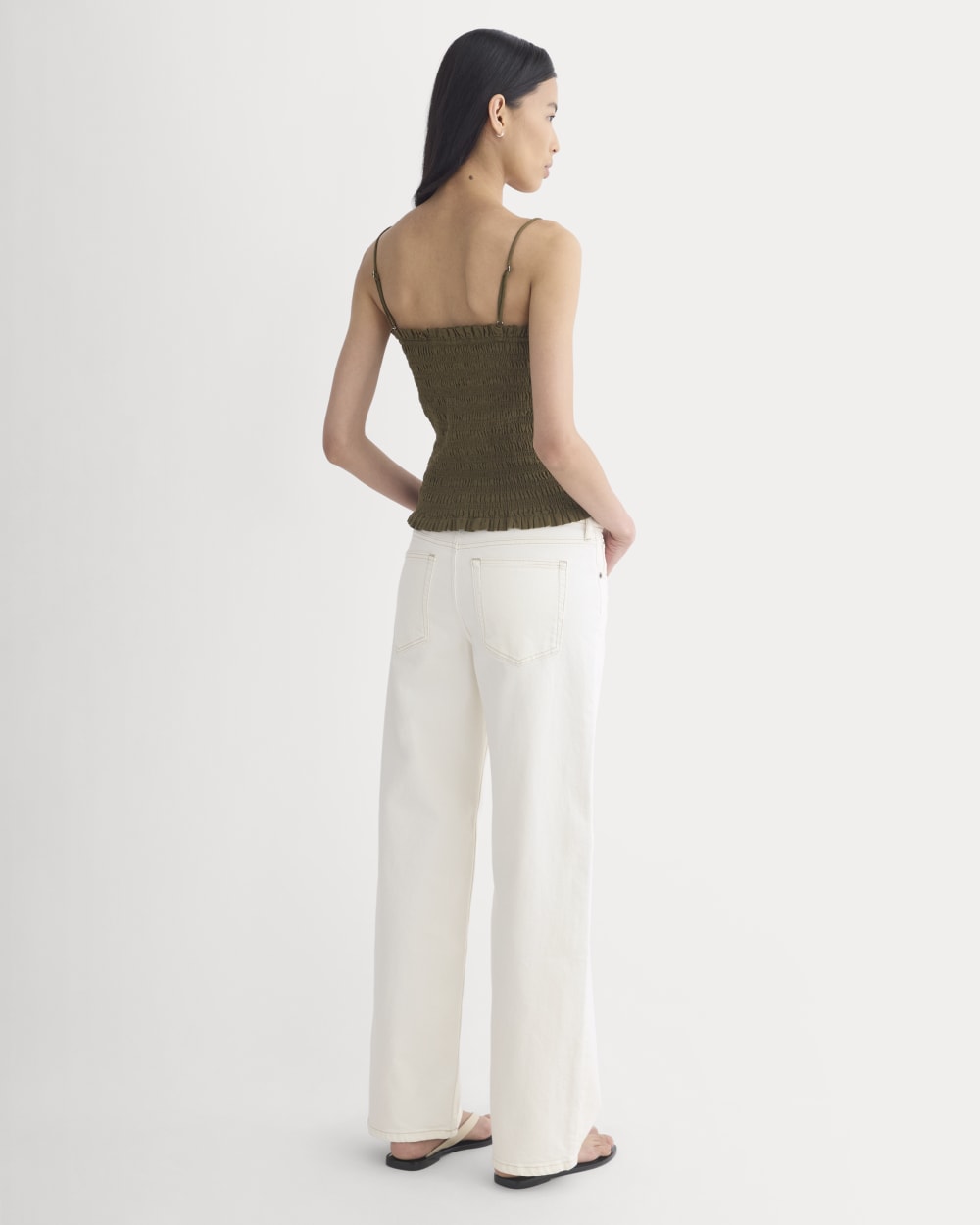 Gauze Smocked Cami | Beech