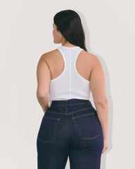 The Luxe Rib Racerback Tank | White