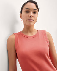 The Ribbed Mini Dress | Coral