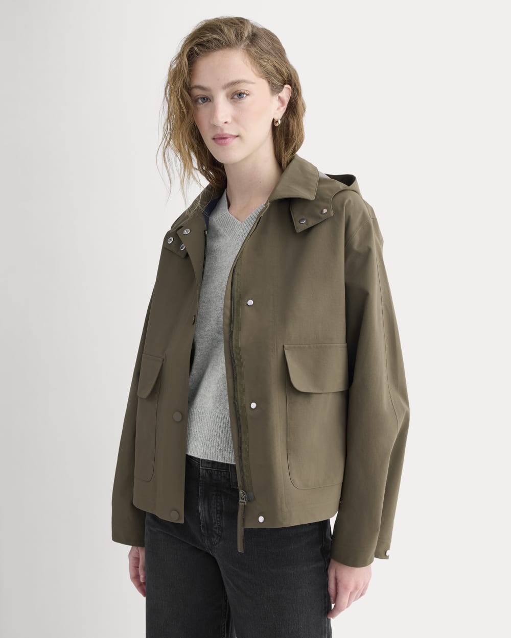 Re:Cycled Nylon Barrel Jacket | Beech