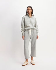 The ReTrack Half-Zip Sweatshirt | Heather Grey