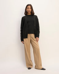 The Cotton Honeycomb Cardigan | Black