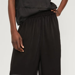 The Satin Pull-On Pant | Black