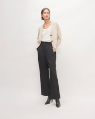 The Good Merino Wool Cardigan | Buttermilk / White