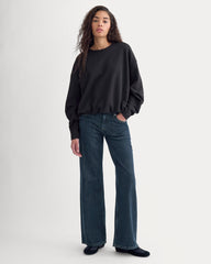 Lightweight Terry Bubble Sweatshirt | Black