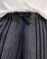 The Linen Easy Short | Navy / Bone