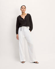The Gathered Shirt in Butterlite | Black
