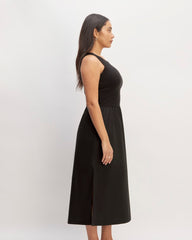 The Supima® High-Neck Riviera Dress | Black