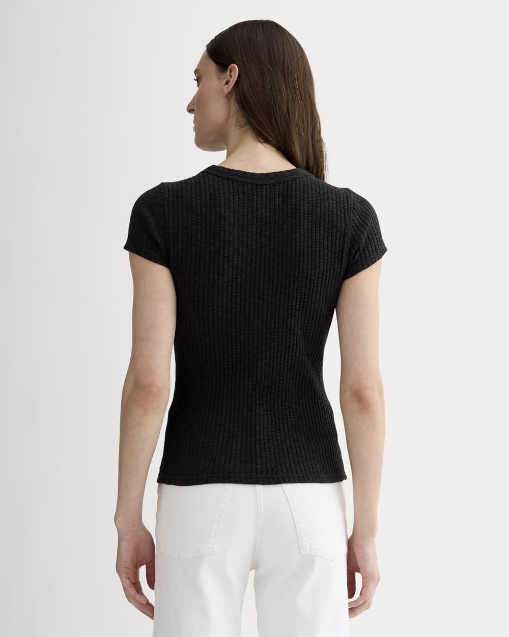 The Cozy Rib Tee | Black