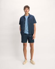 The Seersucker Short-Sleeve Shirt | Deep Blue