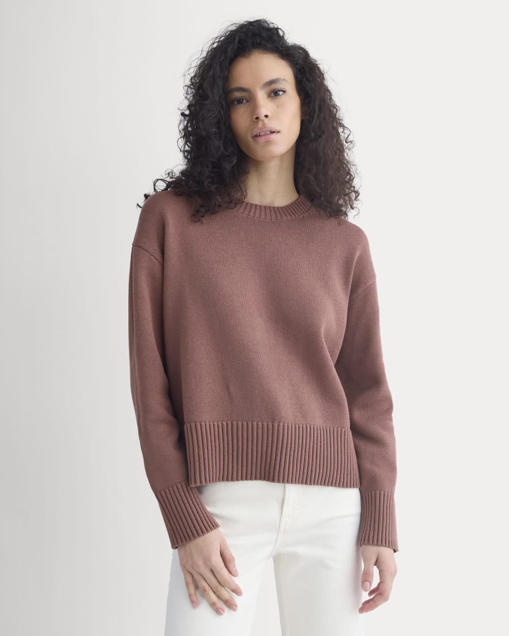 The Boxy Sweater in Everyday Cotton | Mocha