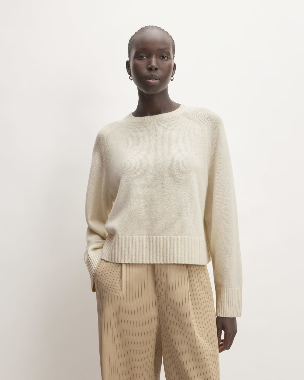 The Boxy Crew in Cashmere | Bone