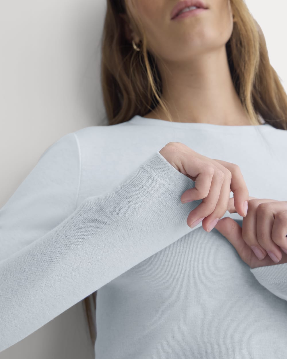 Tissue Long-Sleeve Crew | Skywriting