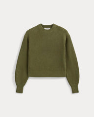 Cropped Ribbed Crew in Everyday Cotton | Mayfly