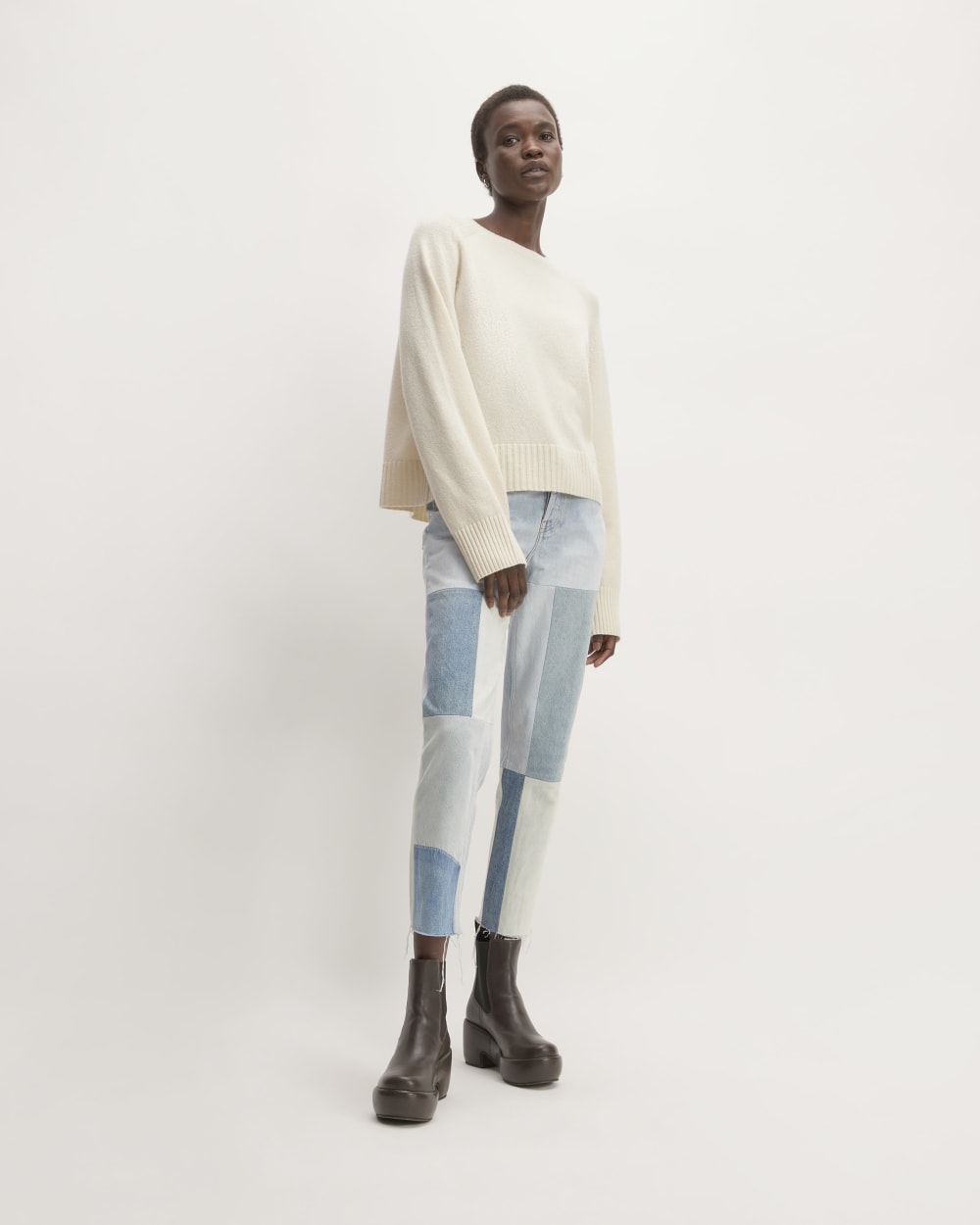 The '90s Cheeky® Mended Jean | Patched Indigo | 28.5" Inseam