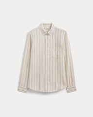 The Classic Shirt in Linen | Bone / Cornstalk