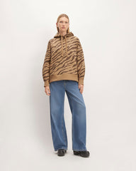 The ReTrack Hoodie | Cocoa Tiger Stripe