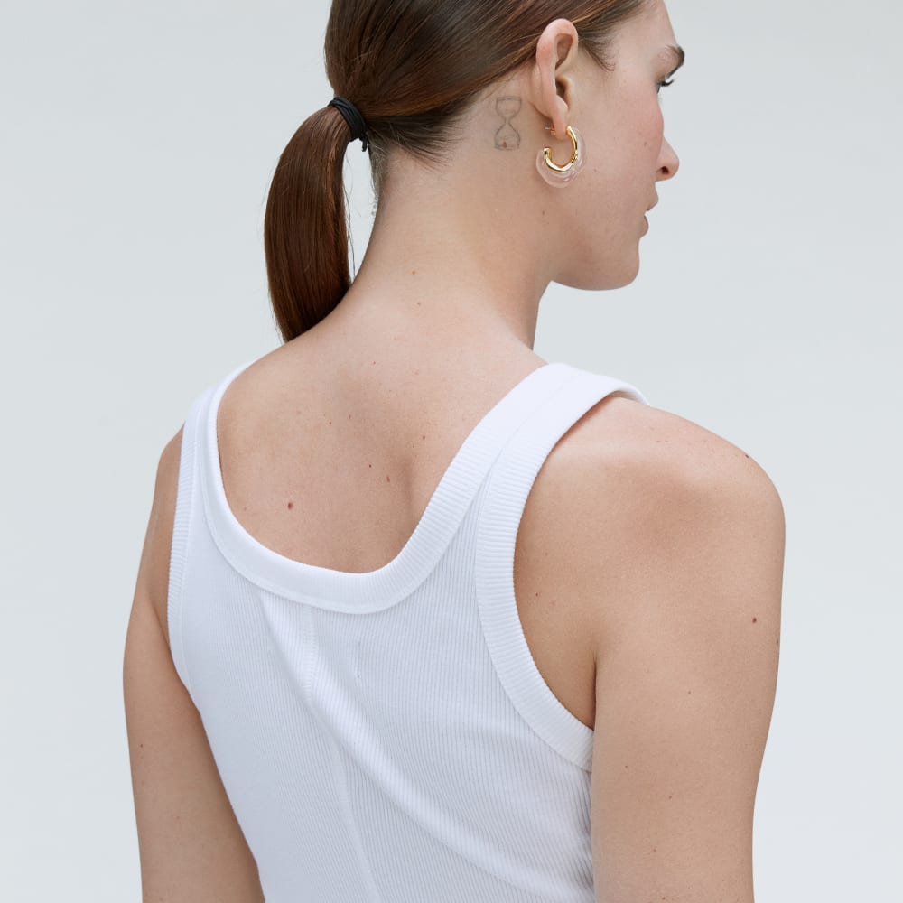 The '90s Rib Dress | White