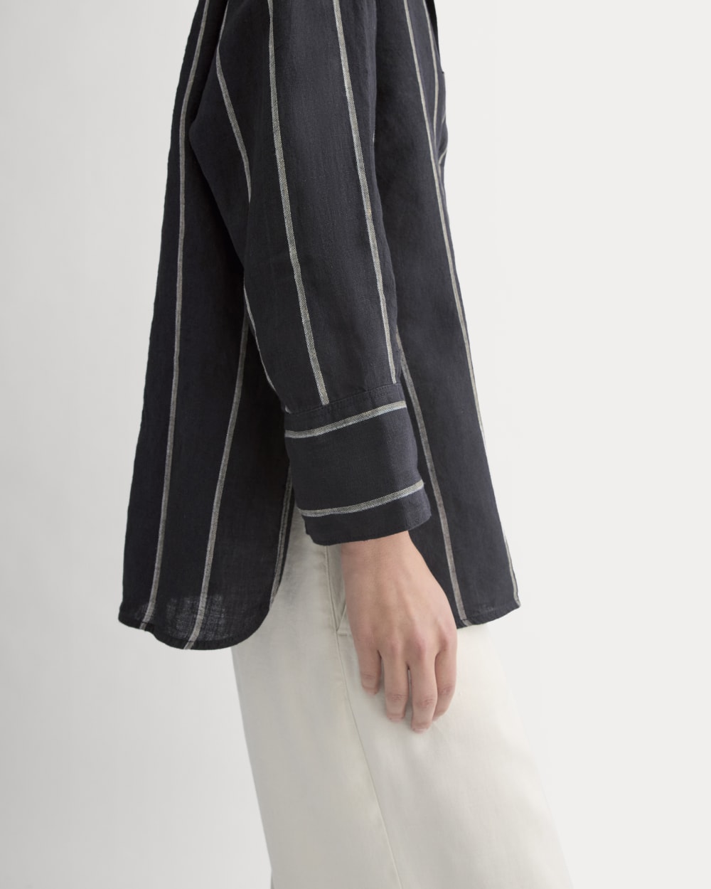 Popover Shirt in Linen | Black