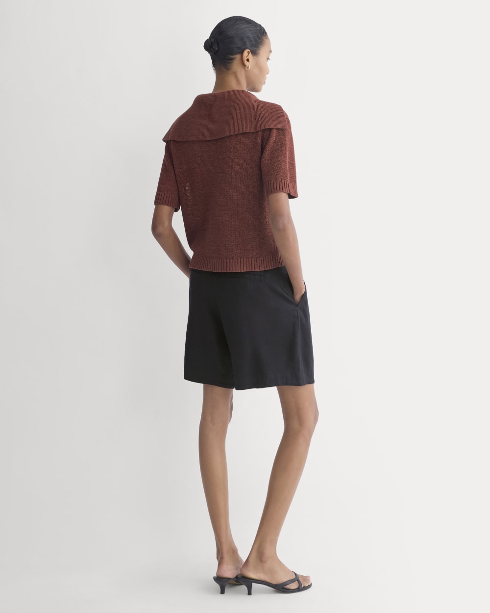 Open Collar Polo | Henna Red