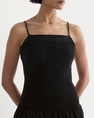 The Gauze Open-Back Dress | Black
