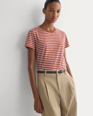 The Box-Cut Tee in Essential Cotton | Toffee/Pink | No Pocket
