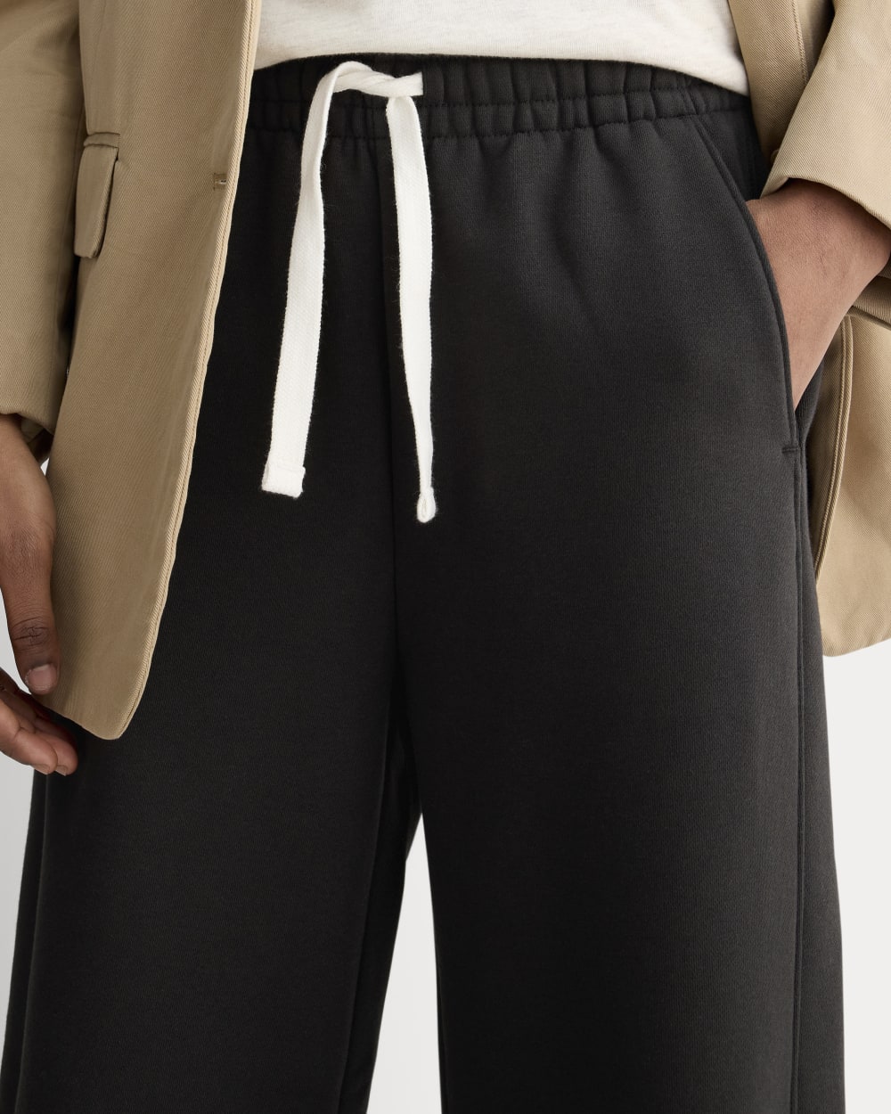 Luxe Fleece Barrel Sweatpant | Black