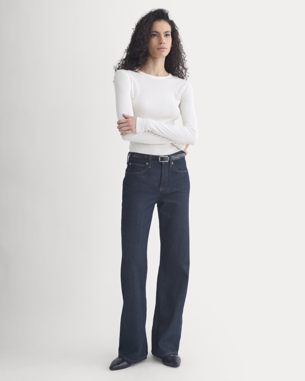 Tissue Long-Sleeve Crew | Bone